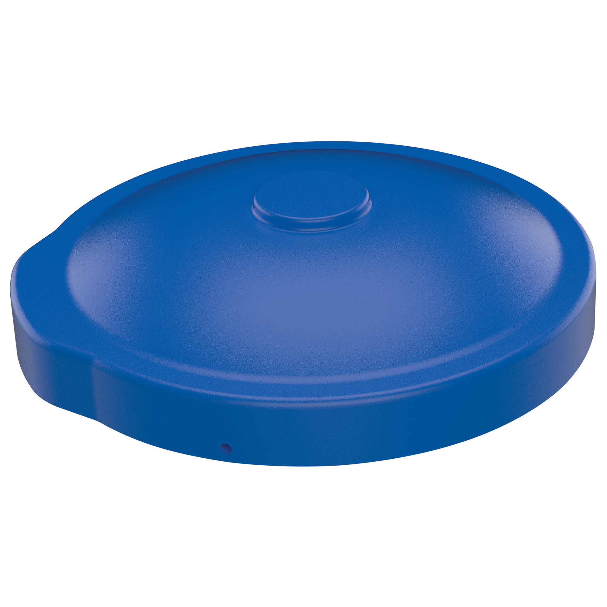 Vestil Poly Drum Cover - 55 Gal., 24.625in. Dia., Polyethylene, Blue, Model# DC-P-55-UF-BU